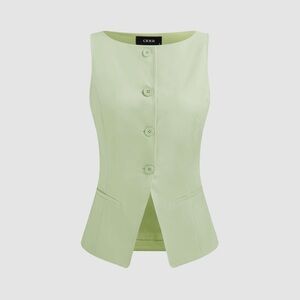 Cider xl Pale green Button up Sleeveless vest